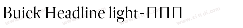 Buick Headline light字体转换